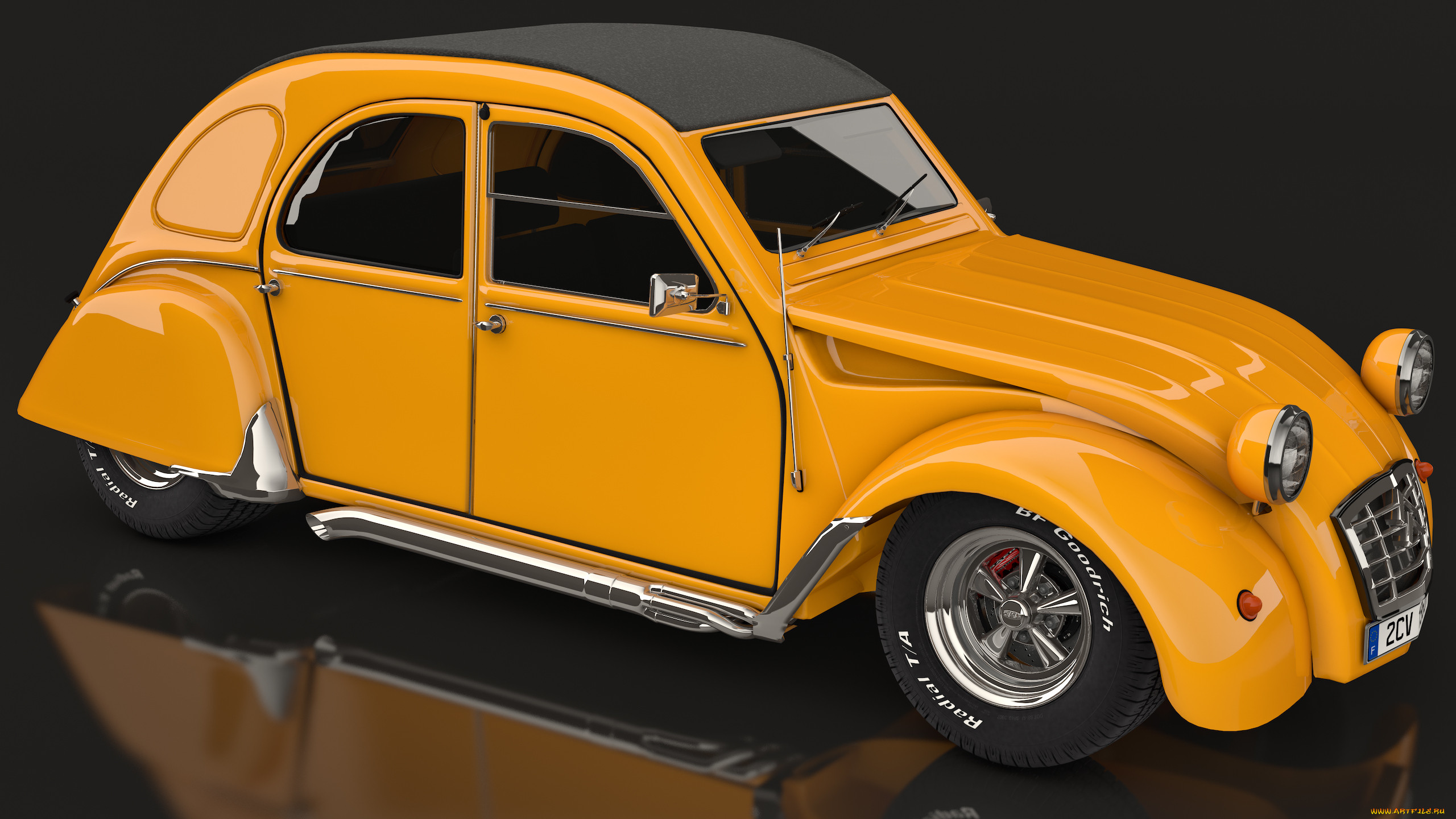 , 3, custom, 2cv, citroen